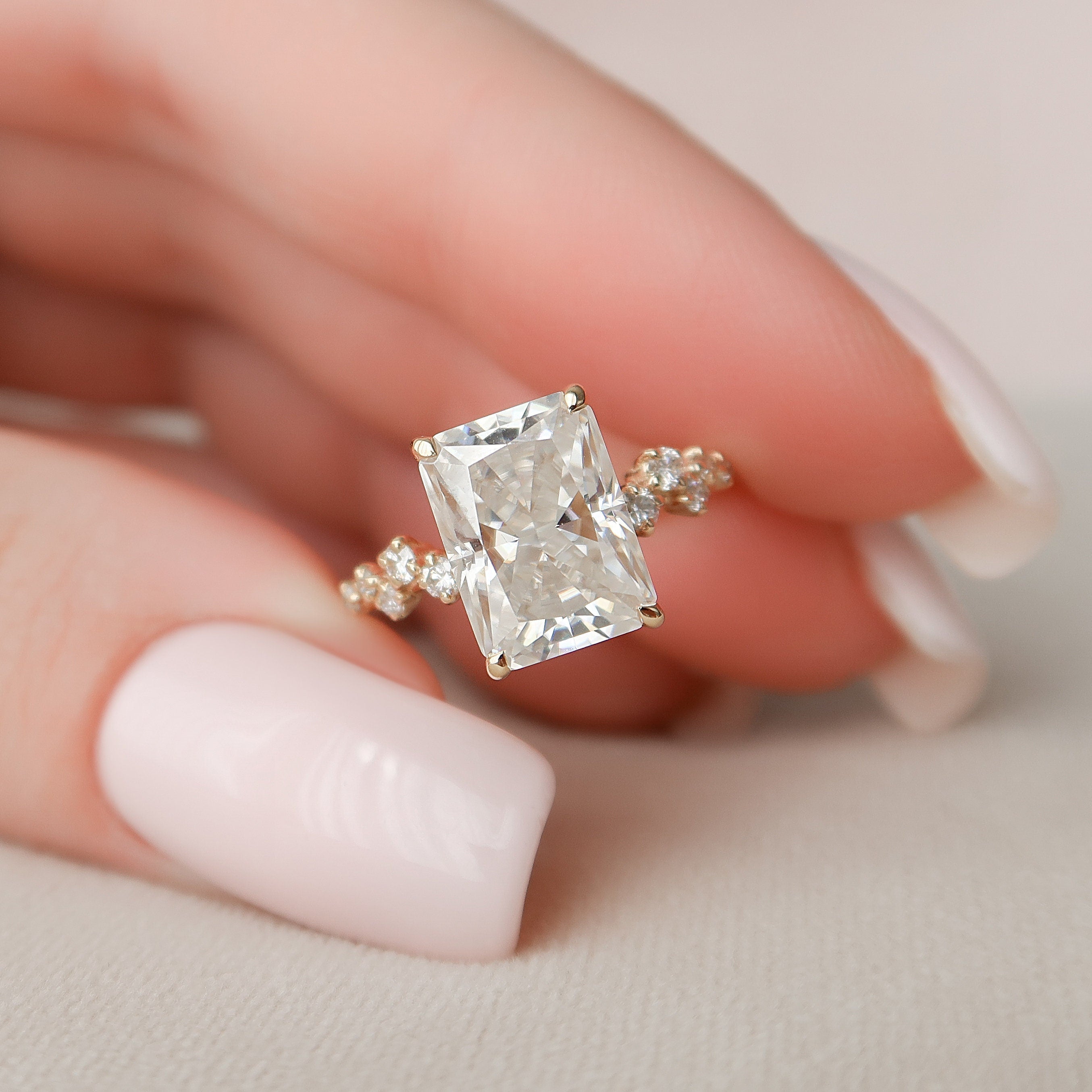 Moissanite Diamond Ring