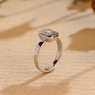 1 carat moissanite engagement ring bezel setting