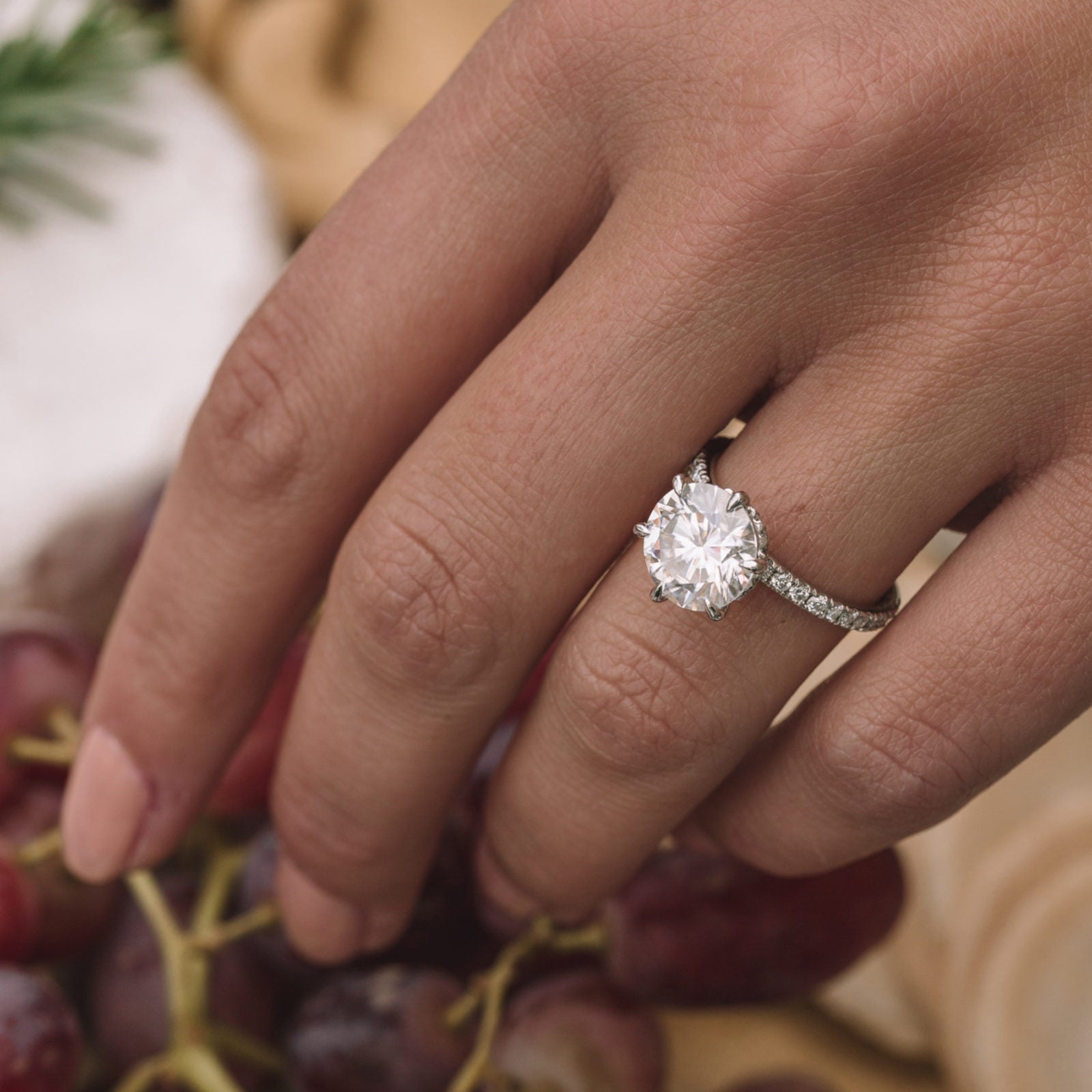 Moissanite anniversary band NY