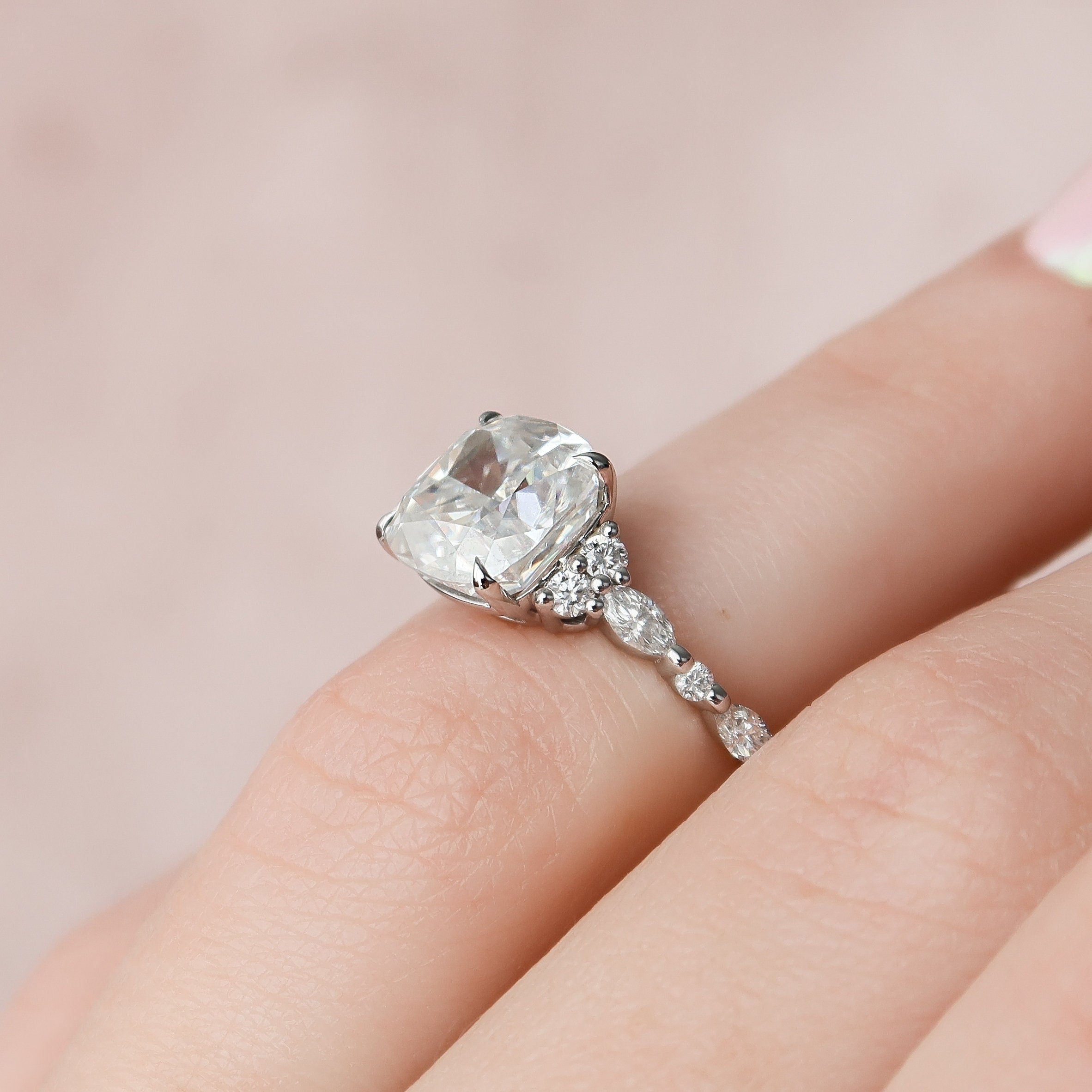 Cushion Halo Style Ring