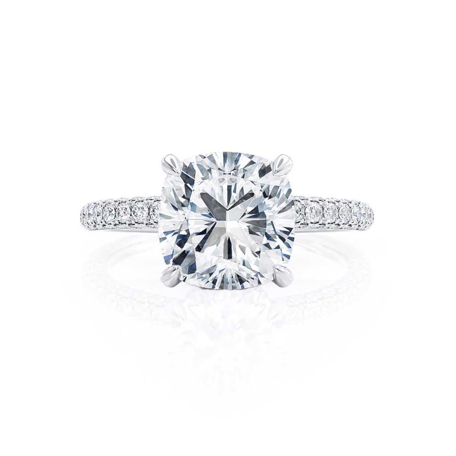 Cushion Cut Moissanite Ring