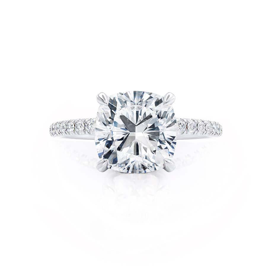 Cushion Cut Moissanite Ring