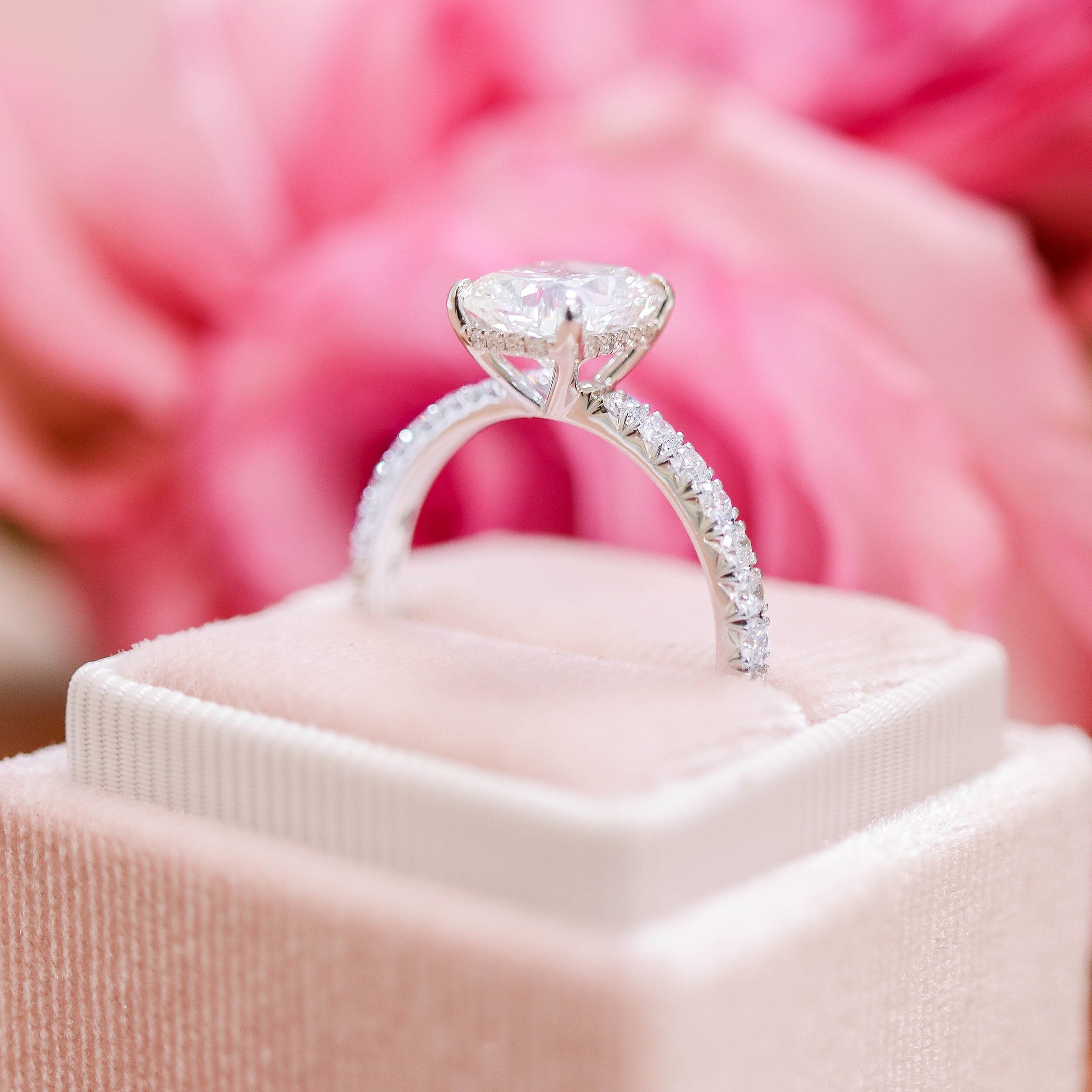 Pave Diamond Engagement Ring