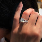 Cushion Cut Moissanite Engagement Ring