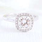 Cushion Halo Engagement Ring