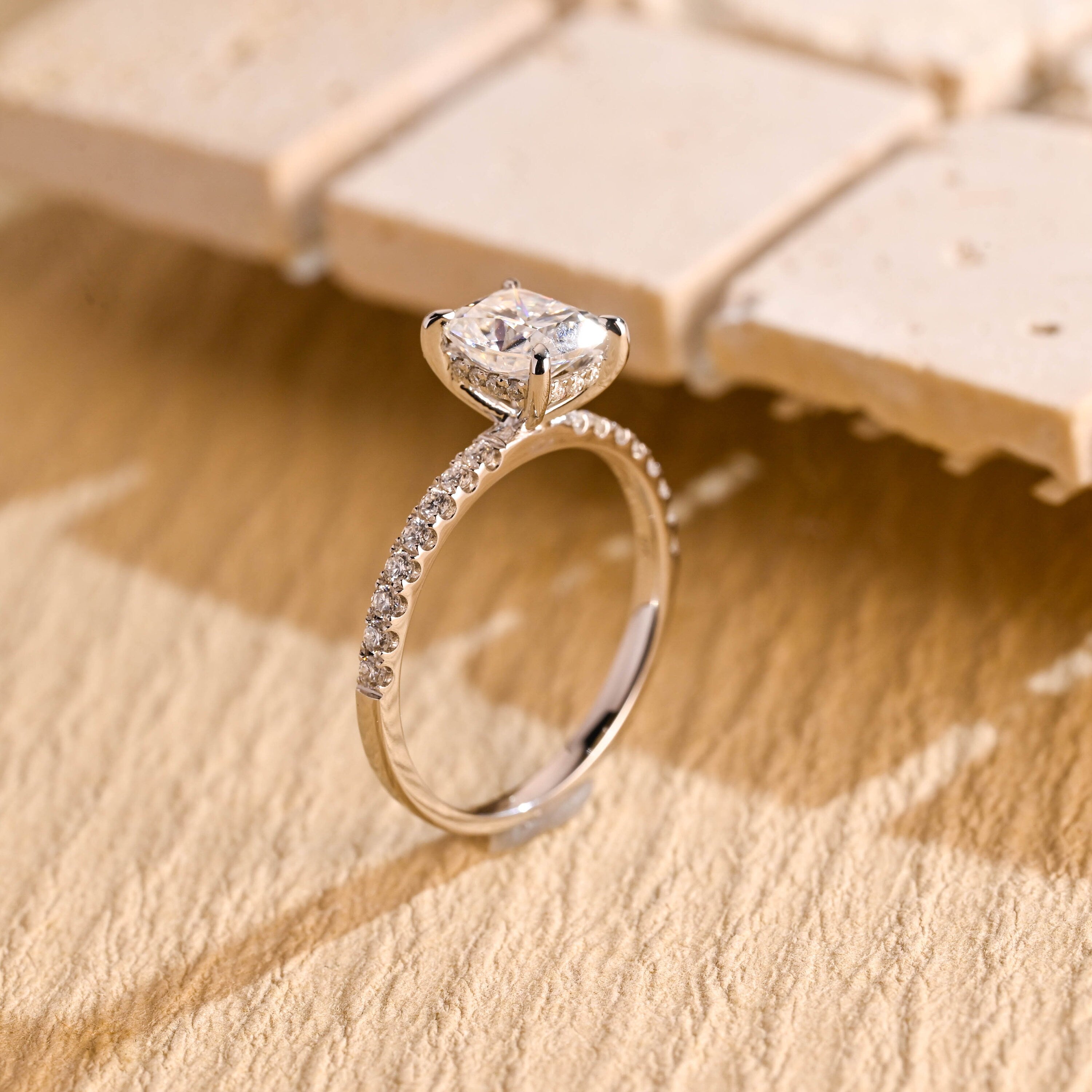 Luxury Moissanite Engagement Ring
