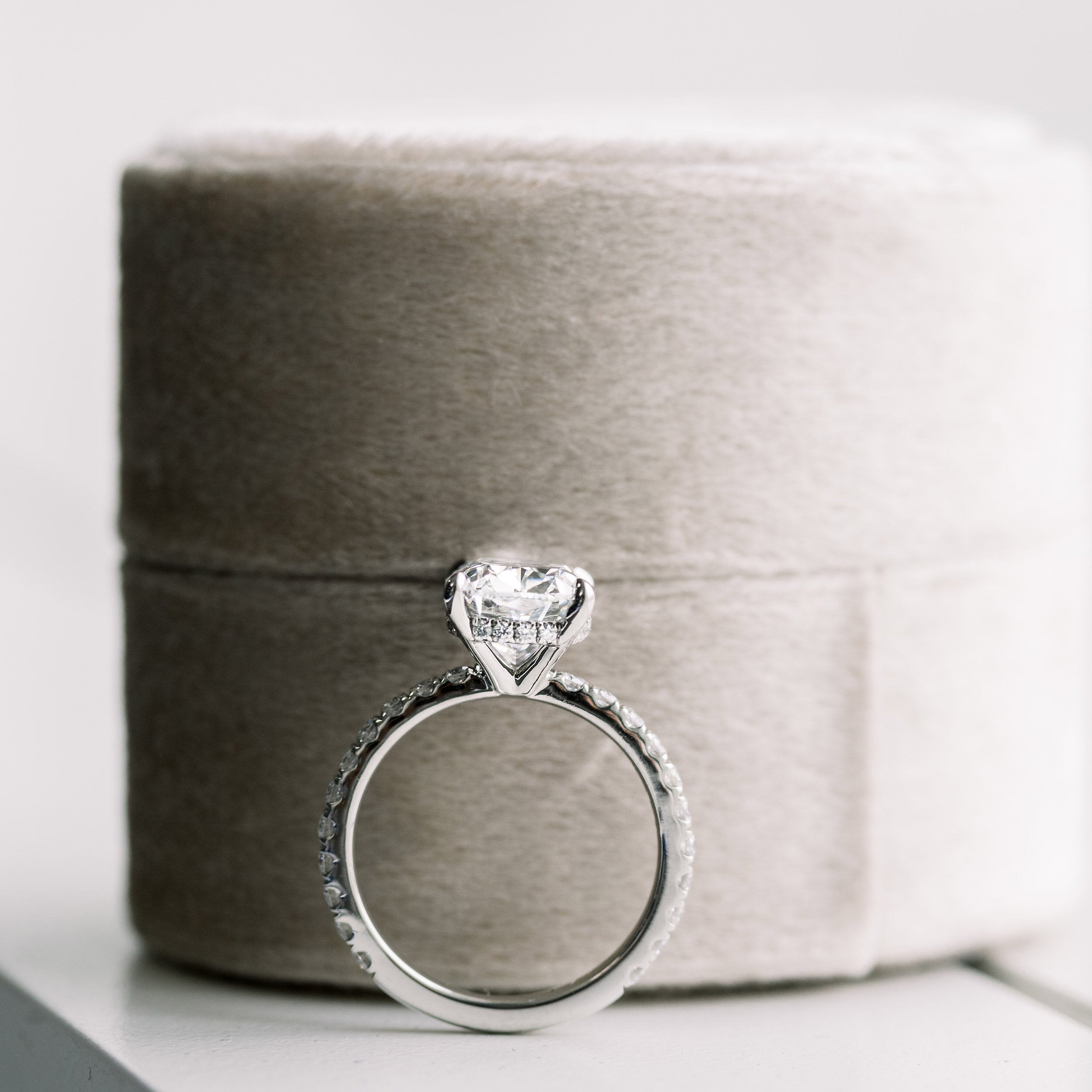 Cushion Moissanite Engagement Ring