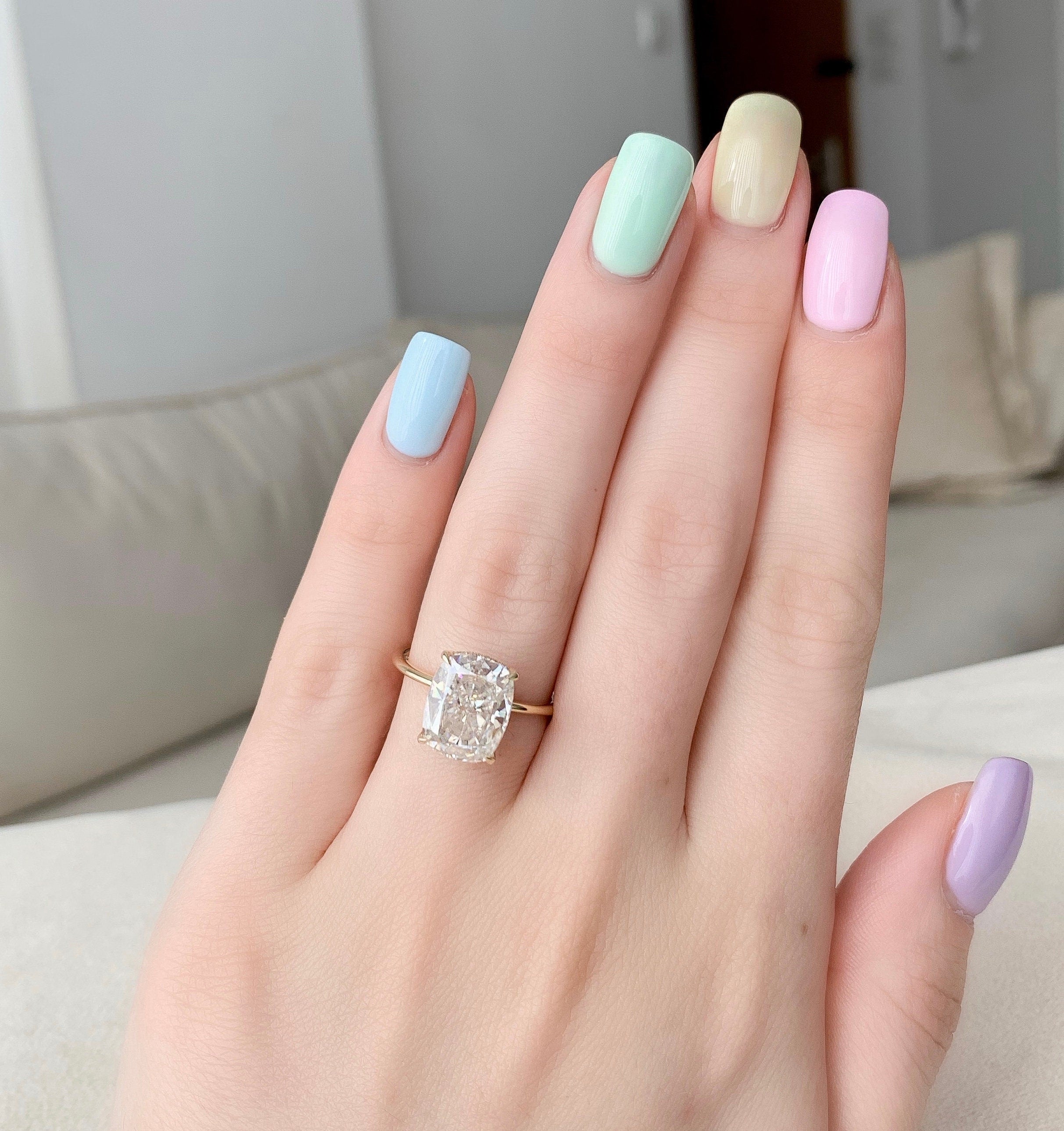 Hidden Halo Engagement Ring