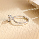 1 Carat Cushion Moissanite Engagement Ring