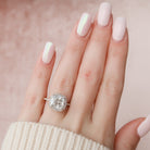 Cushion Cut Moissanite Engagement Ring