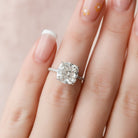 Cushion Cut Moissanite Engagement Ring