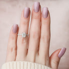 Cushion Cut Moissanite Engagement Ring