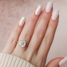 Cushion Cut Moissanite Engagement Ring
