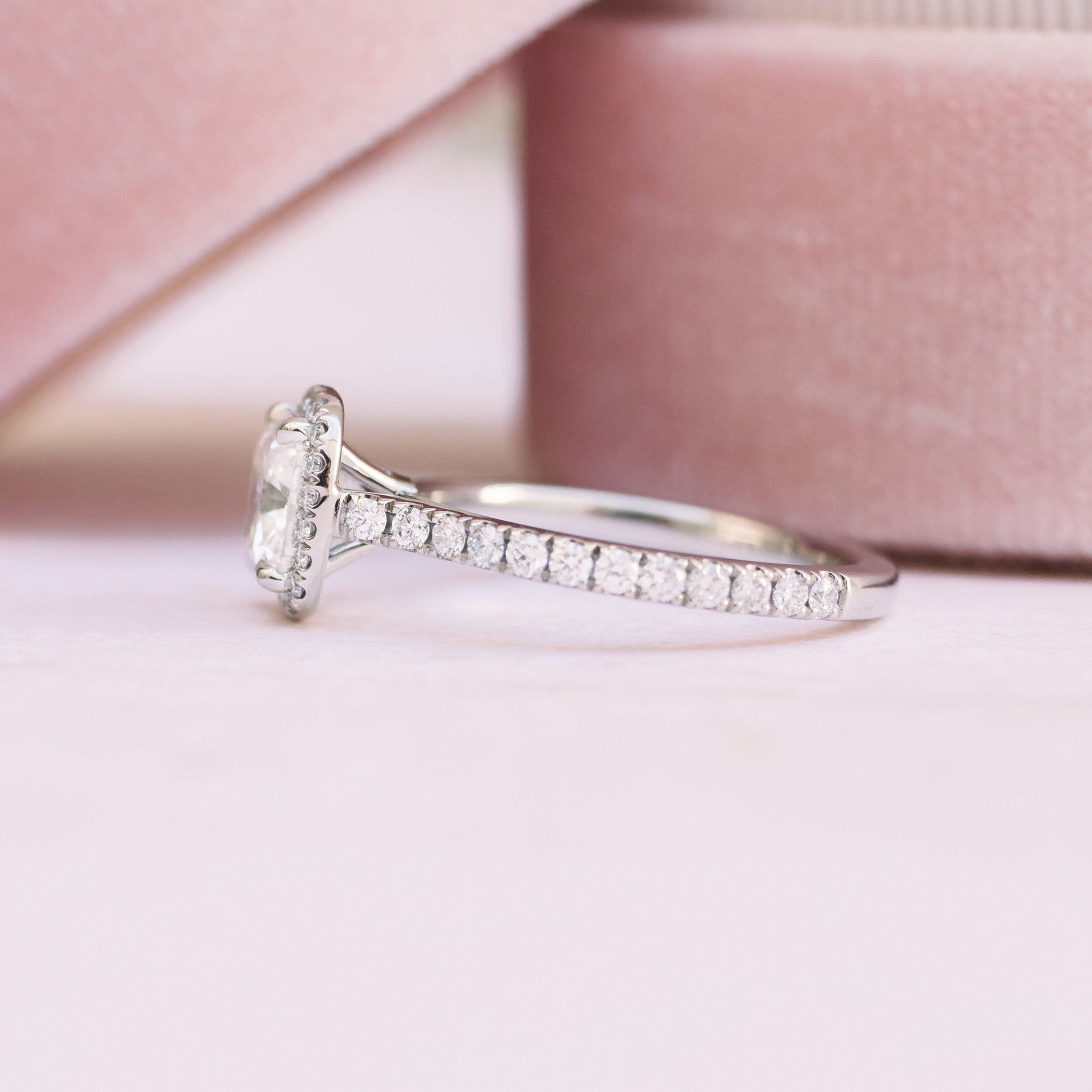 Pave Moissanite Ring