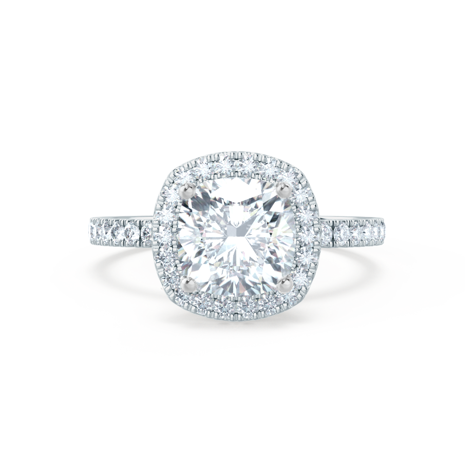 Pave Moissanite Engagement Ring