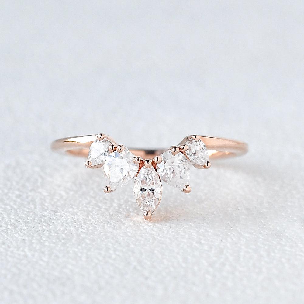 0-6-ct-marquise-and-pear-cut-cluster-moissanite-wedding-band