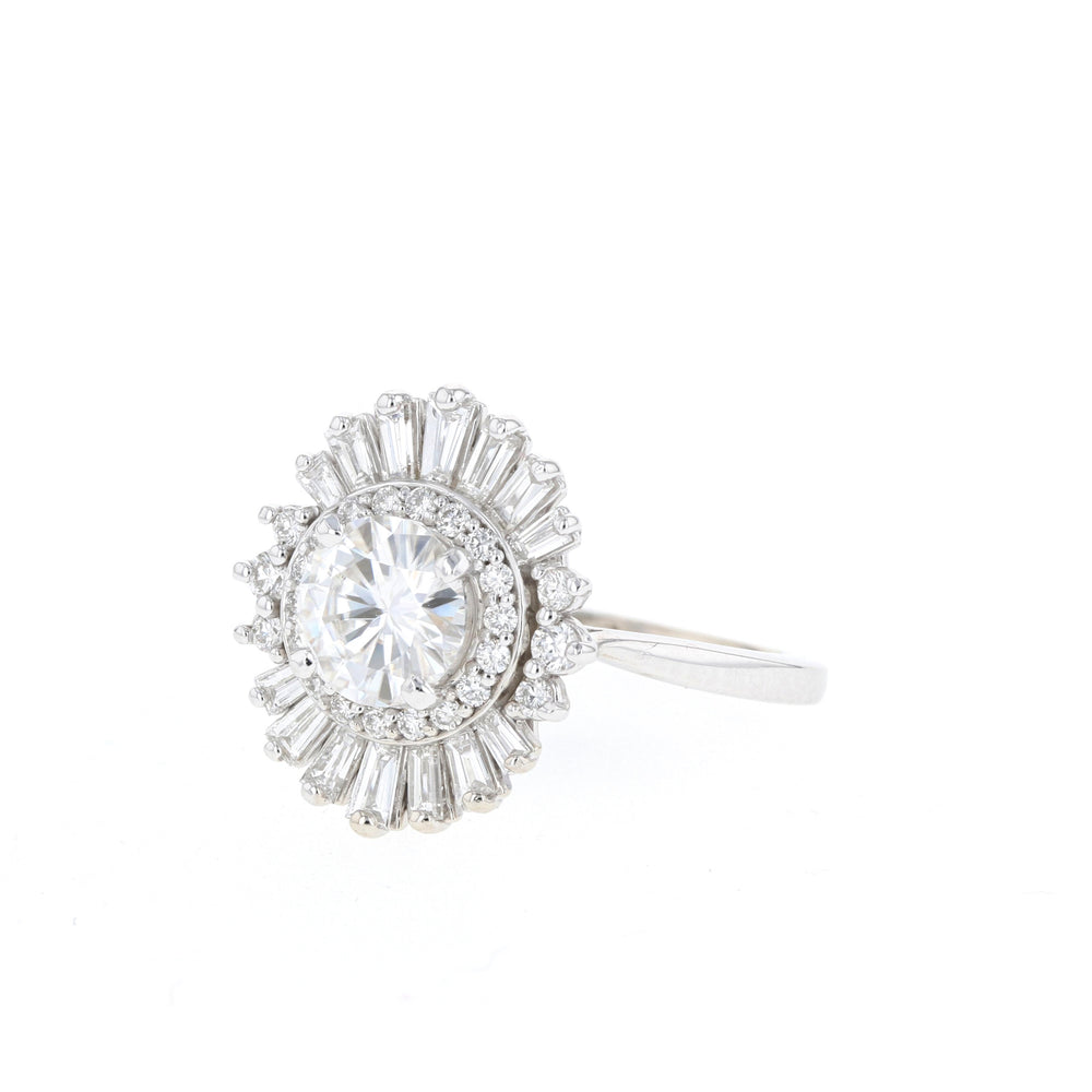 Moissanite vintage-inspired promise rings