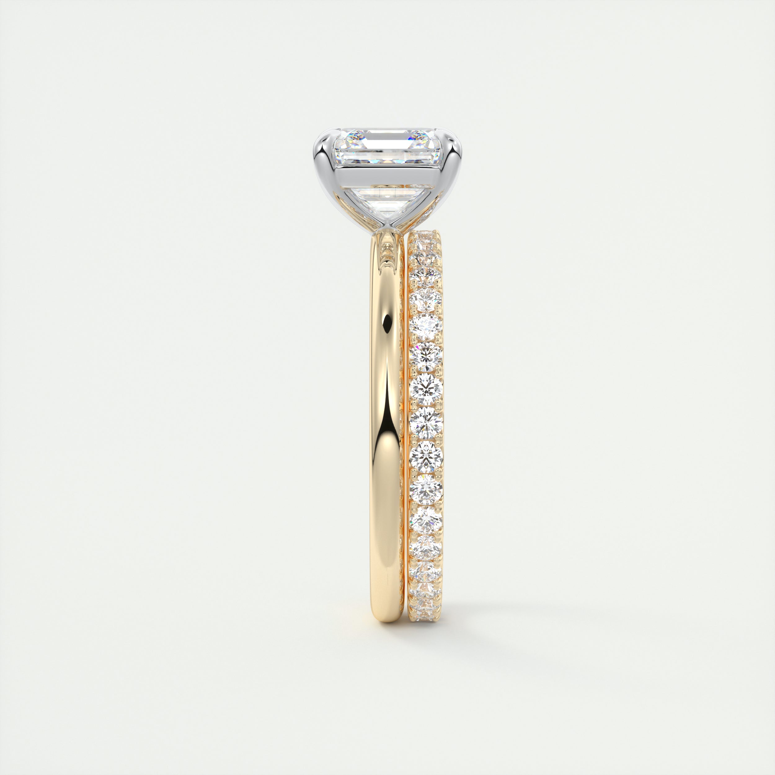 Asscher Shape Solitaire Ring
