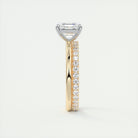 Asscher Shape Solitaire Ring