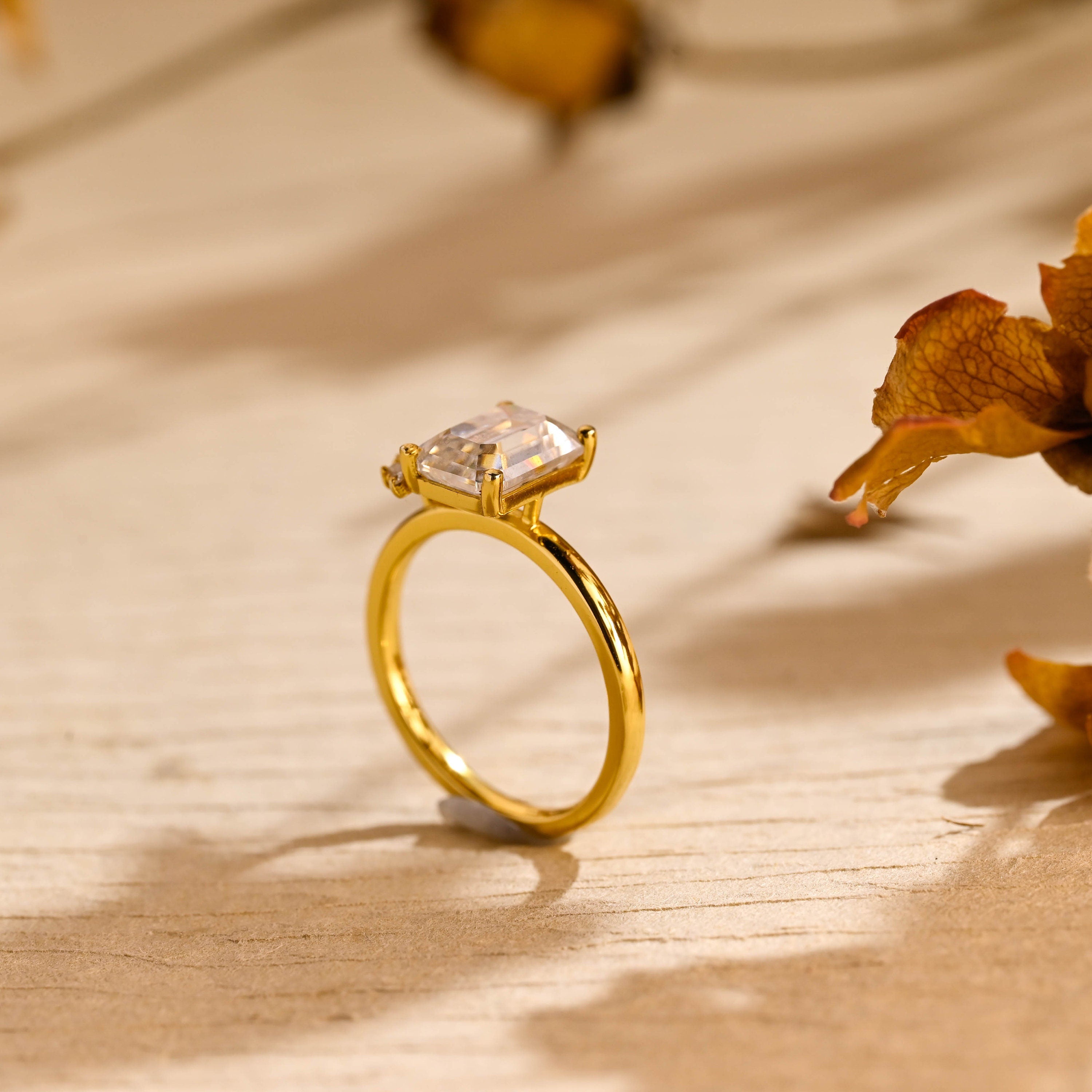 White Gold Moissanite Ring
