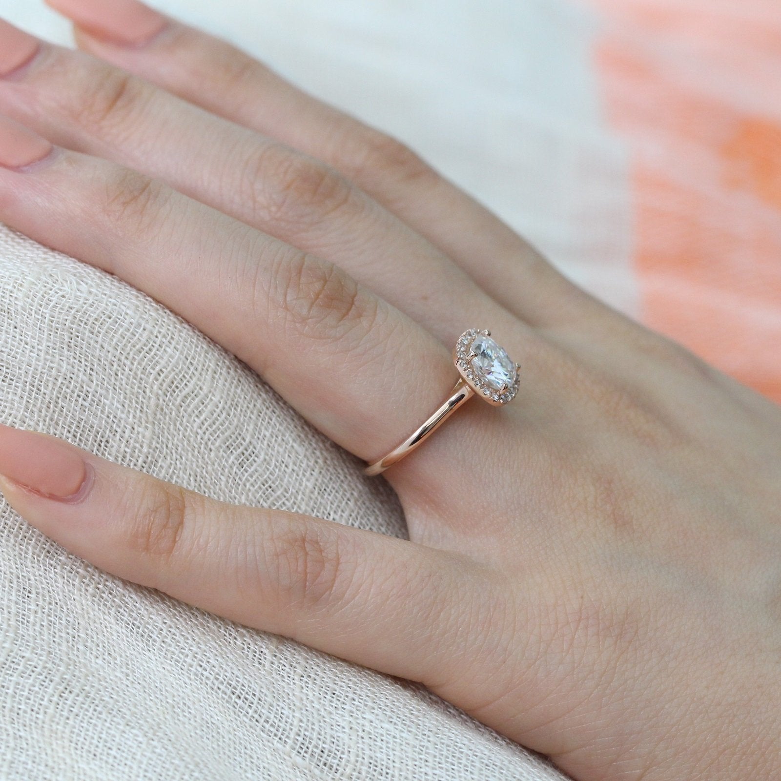 Cushion Cut Bridal Ring