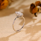 White Gold Marquise Moissanite Ring