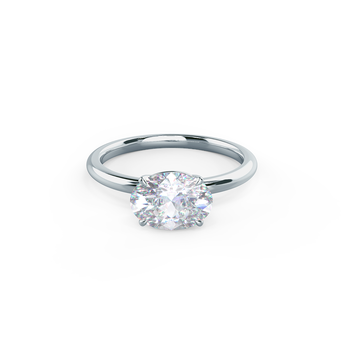 East West Solitaire Ring