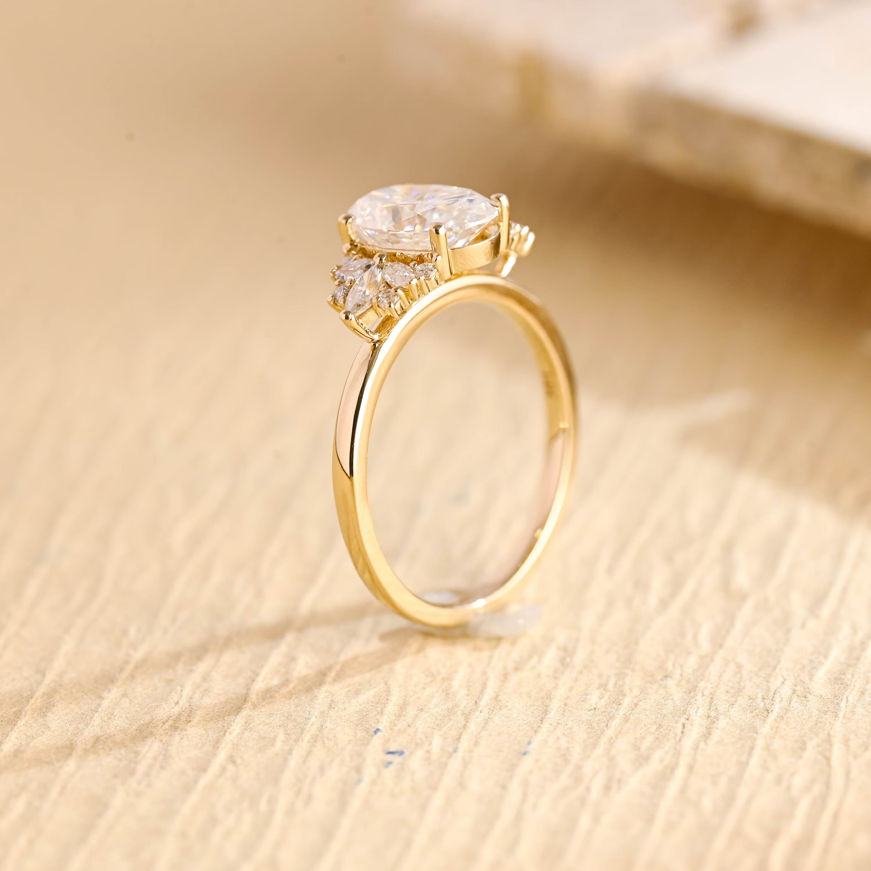Oval Moissanite Bridal Ring