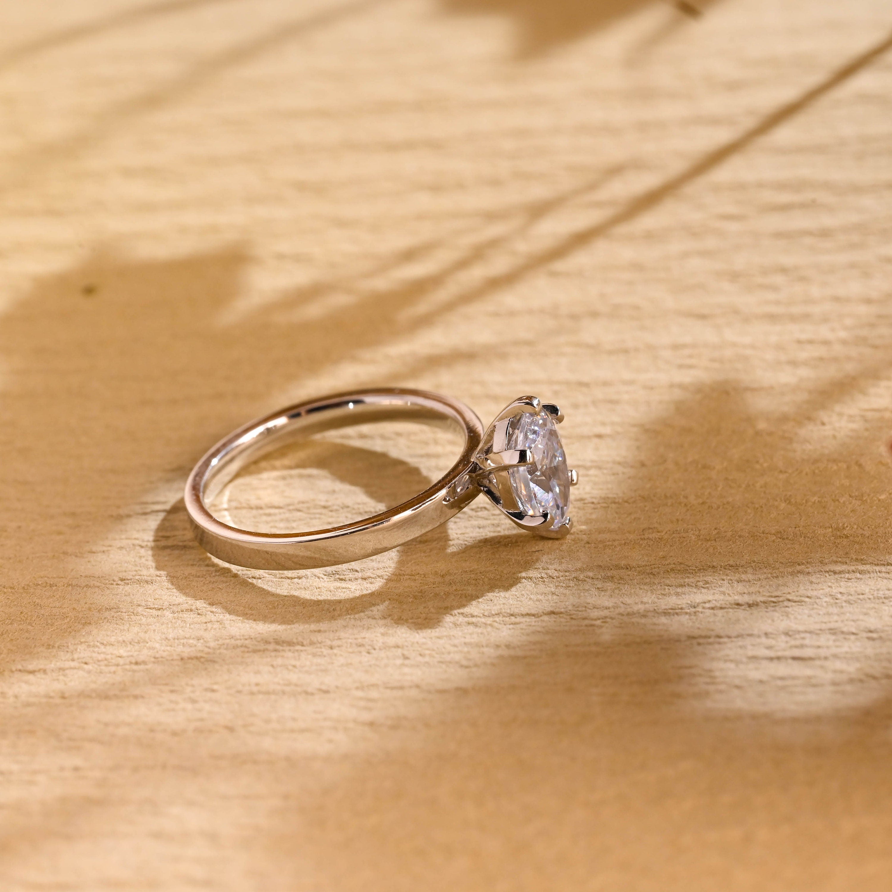 Classic Moissanite Engagement Ring