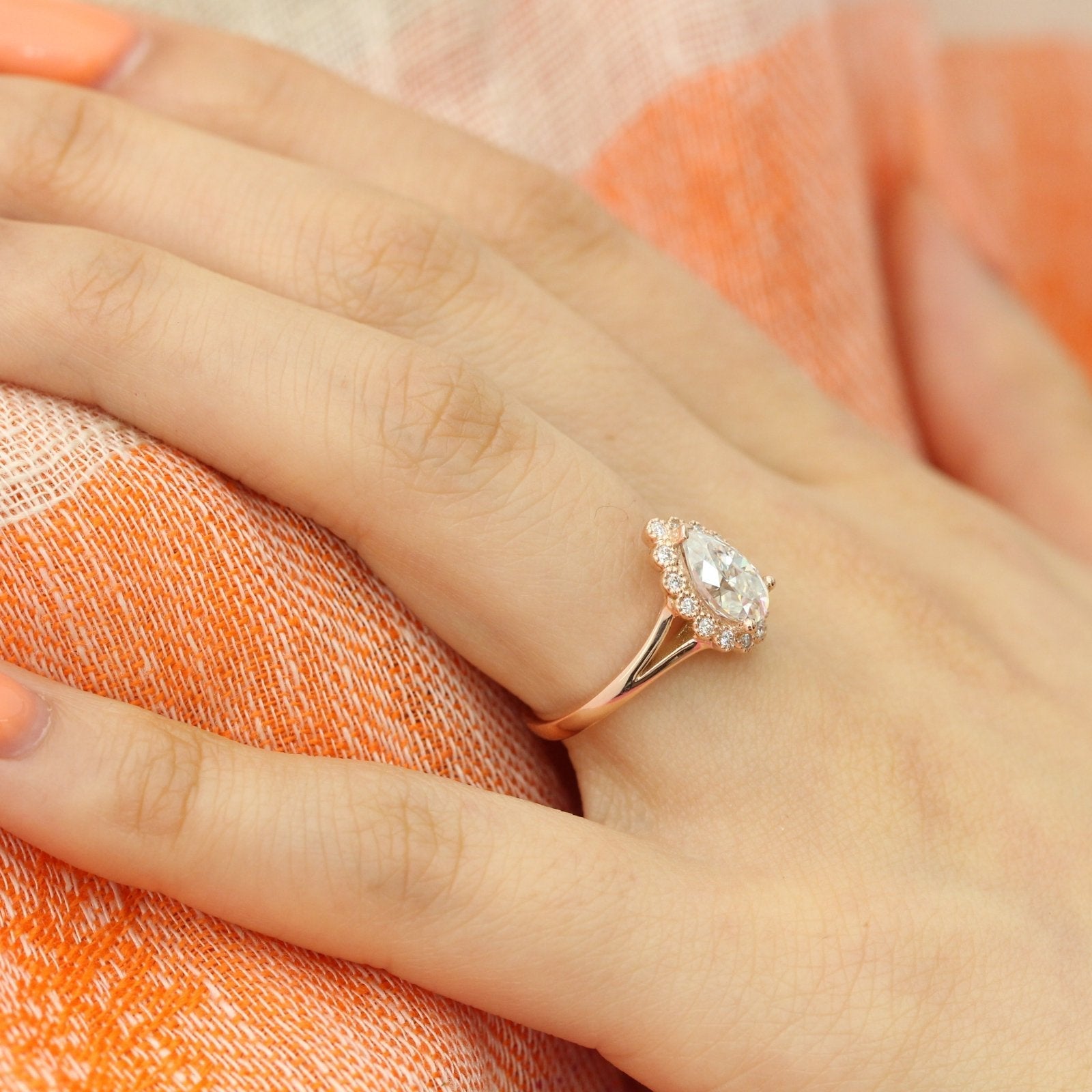 Pear Shaped Engagement Ring for Women