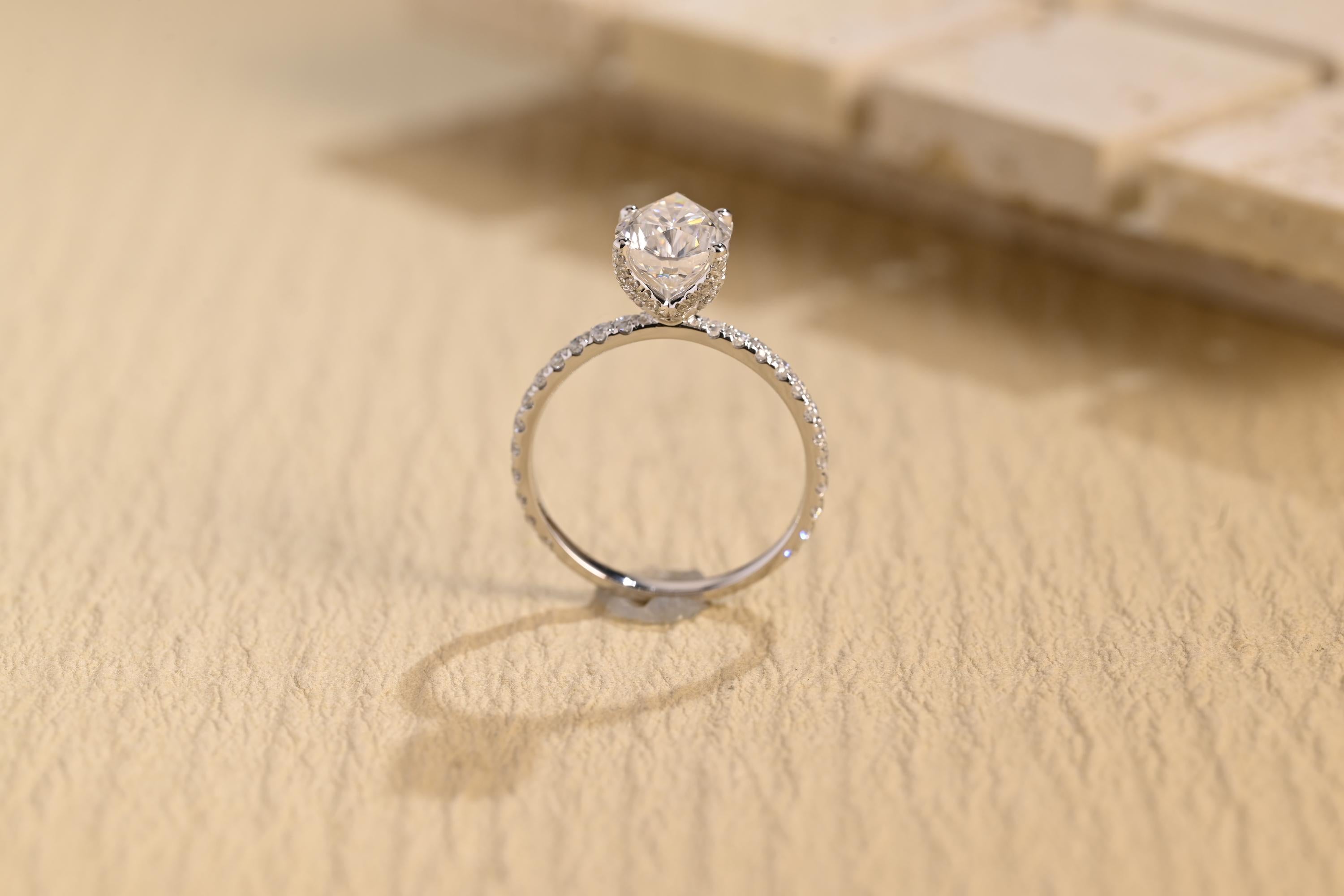 Pear Bridal Ring