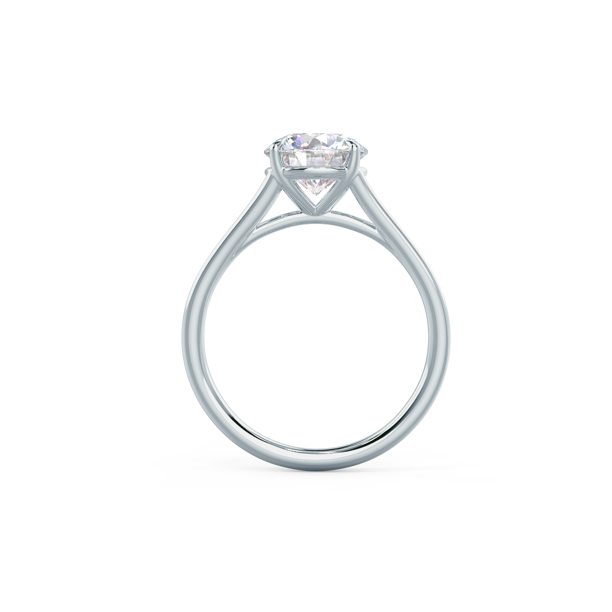 Classic Round Cut Ring with Split Shank Design