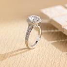 Custom Round Moissanite Engagement Ring