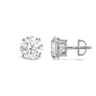 2.0CT Round Cut Moissanite Diamond Stud Earrings for Women