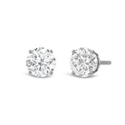 2.0CT Round Cut Moissanite Diamond Stud Earrings for Women