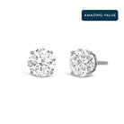 1.0Ct Round Cut Moissanite Diamond Stud Earrings for Women