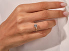 Round Cut Moissanite Cluster Diamond Engagement Ring For Her