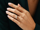 Oval Cut Diamond Cluster Moissanite Engagement Ring For Her