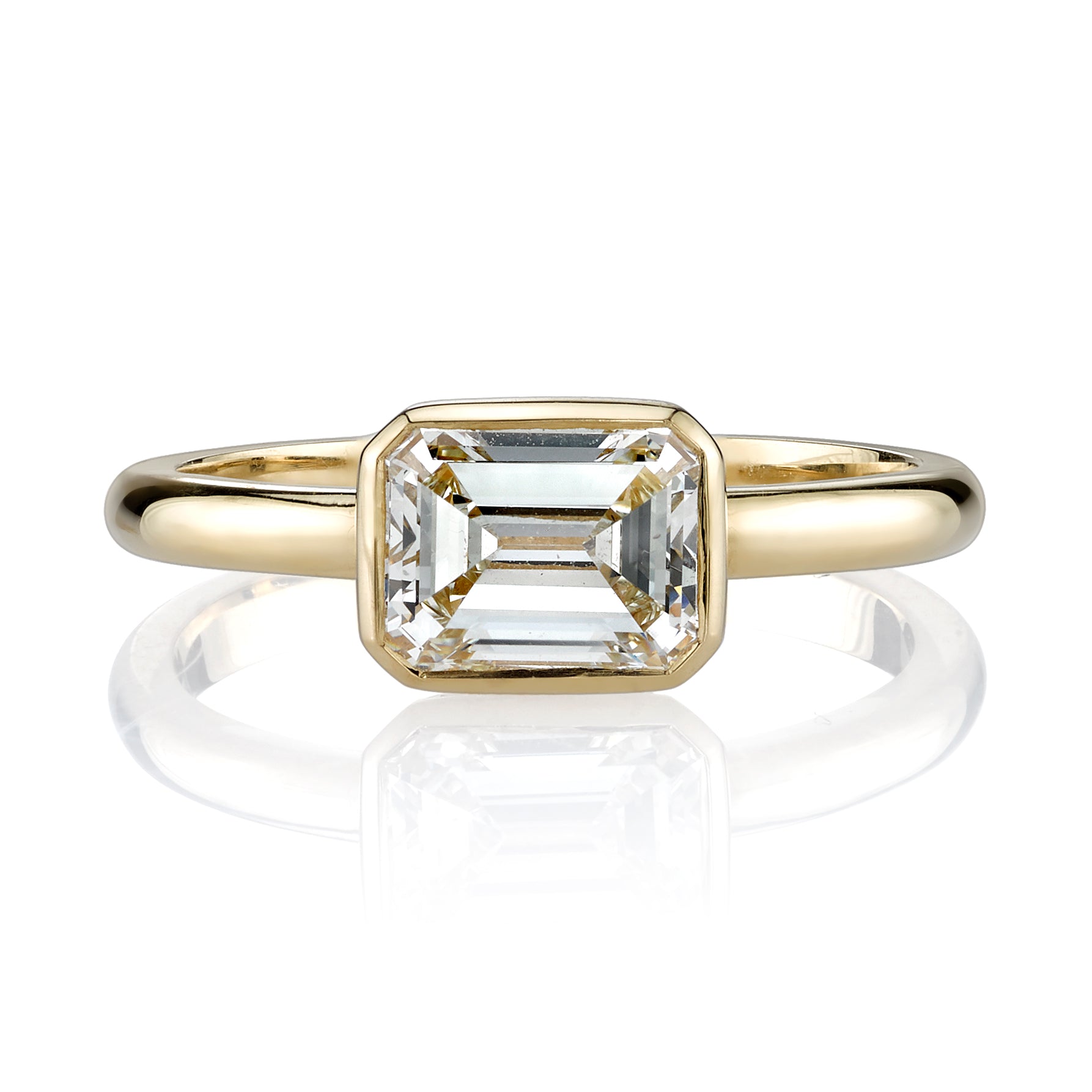 Bezel Set Moissanite Ring