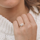 Emerald Cut Moissanite Solitaire Ring