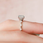 3 Carat Emerald Moissanite Ring