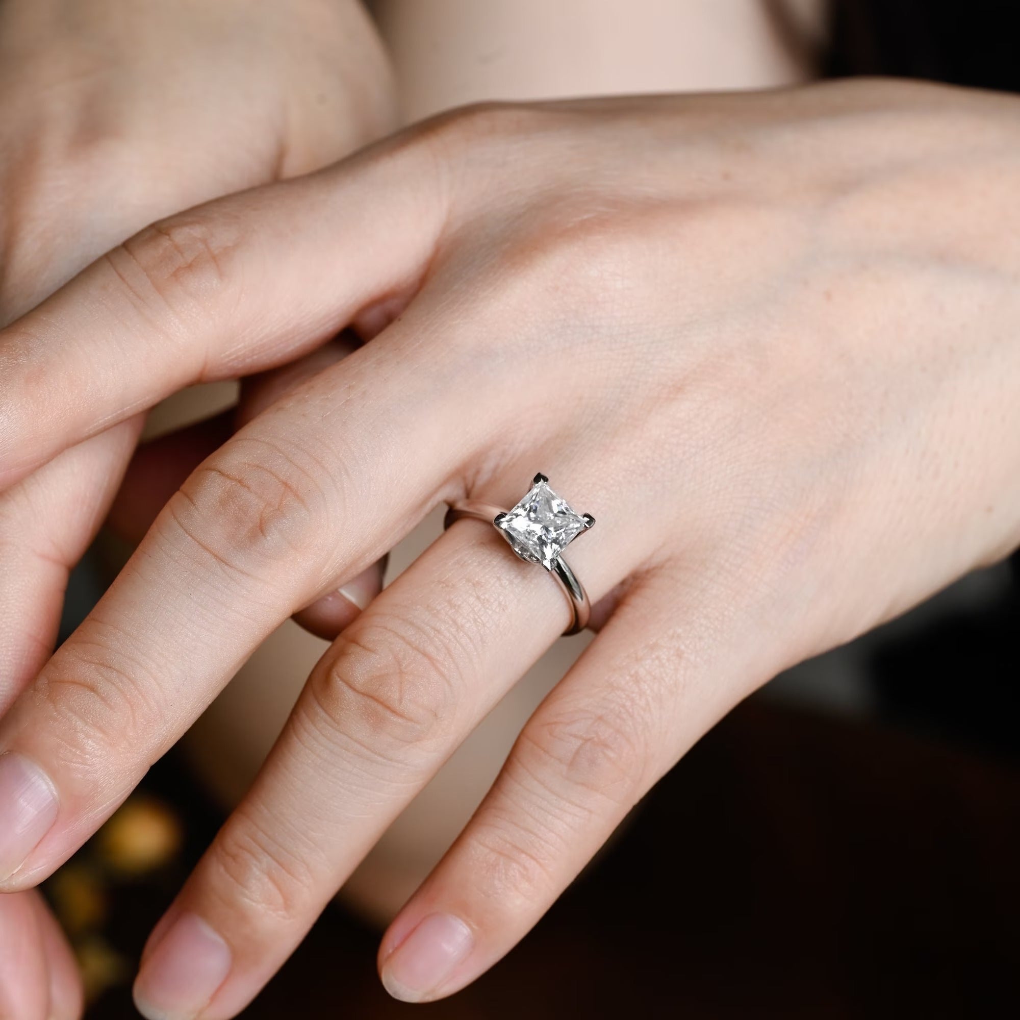 Moissanite Diamond Engagement Ring