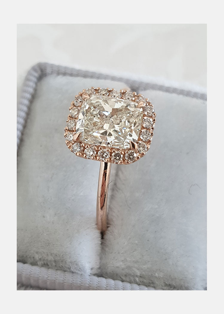 Cushion Cut Moissanite Ring