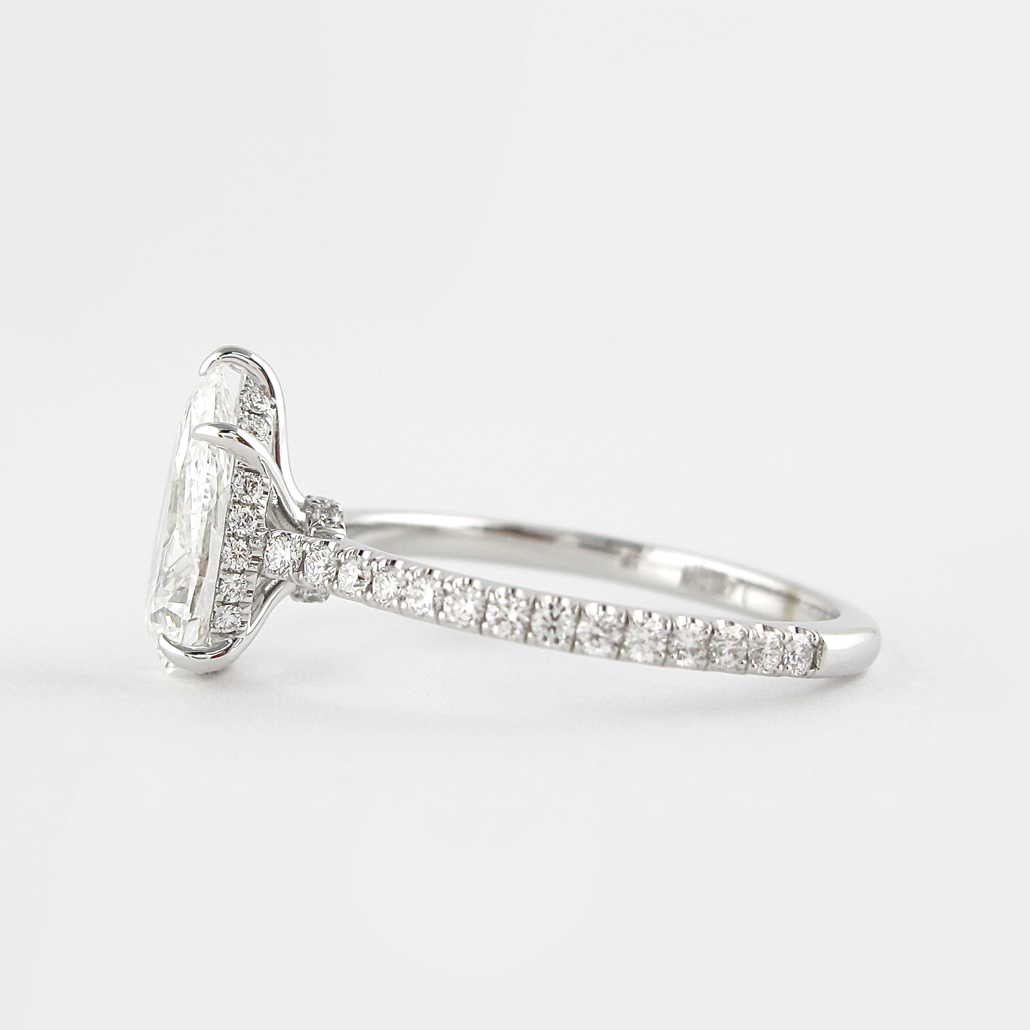 1.50 Carat Pear Moissanite Ring