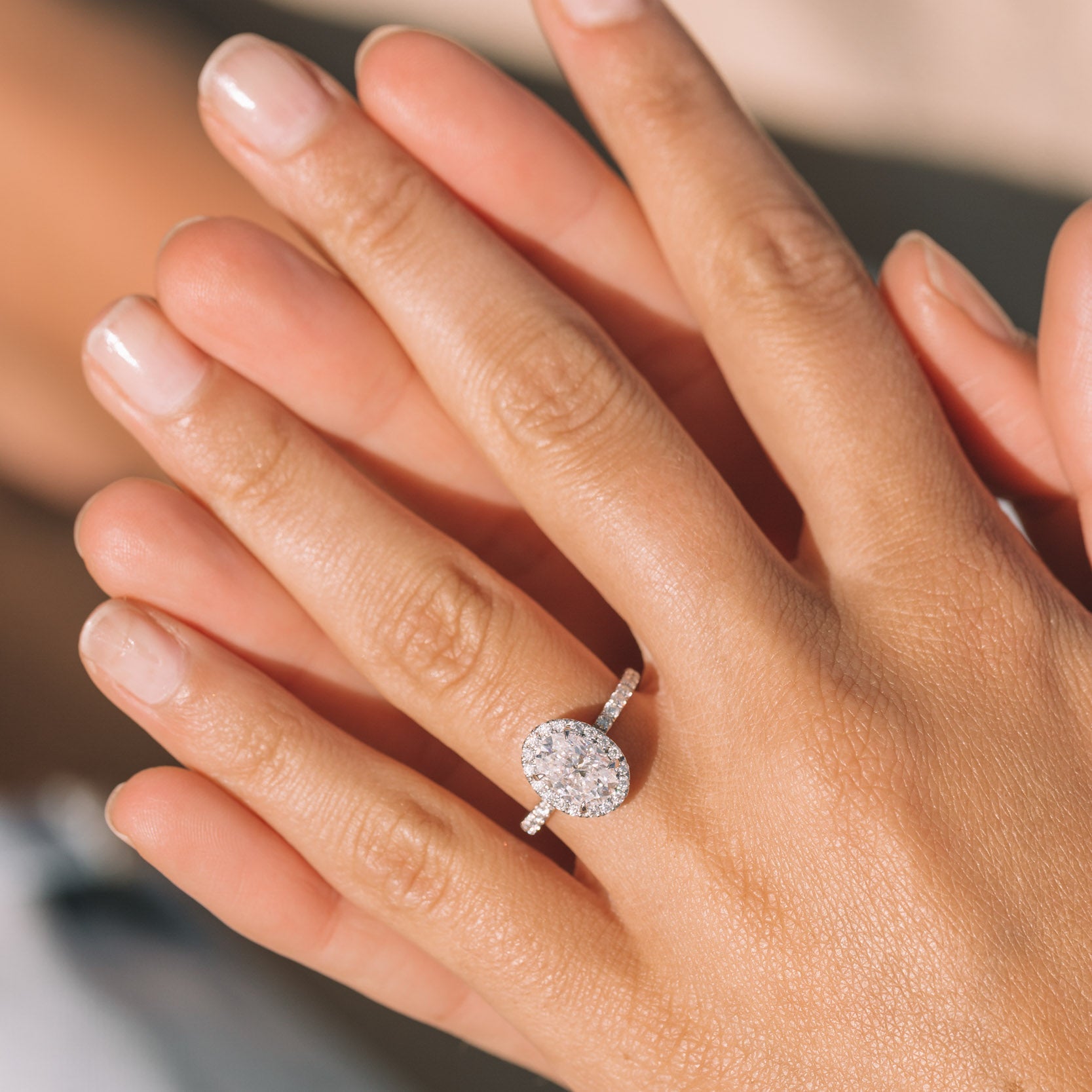 Oval Moissanite Ring