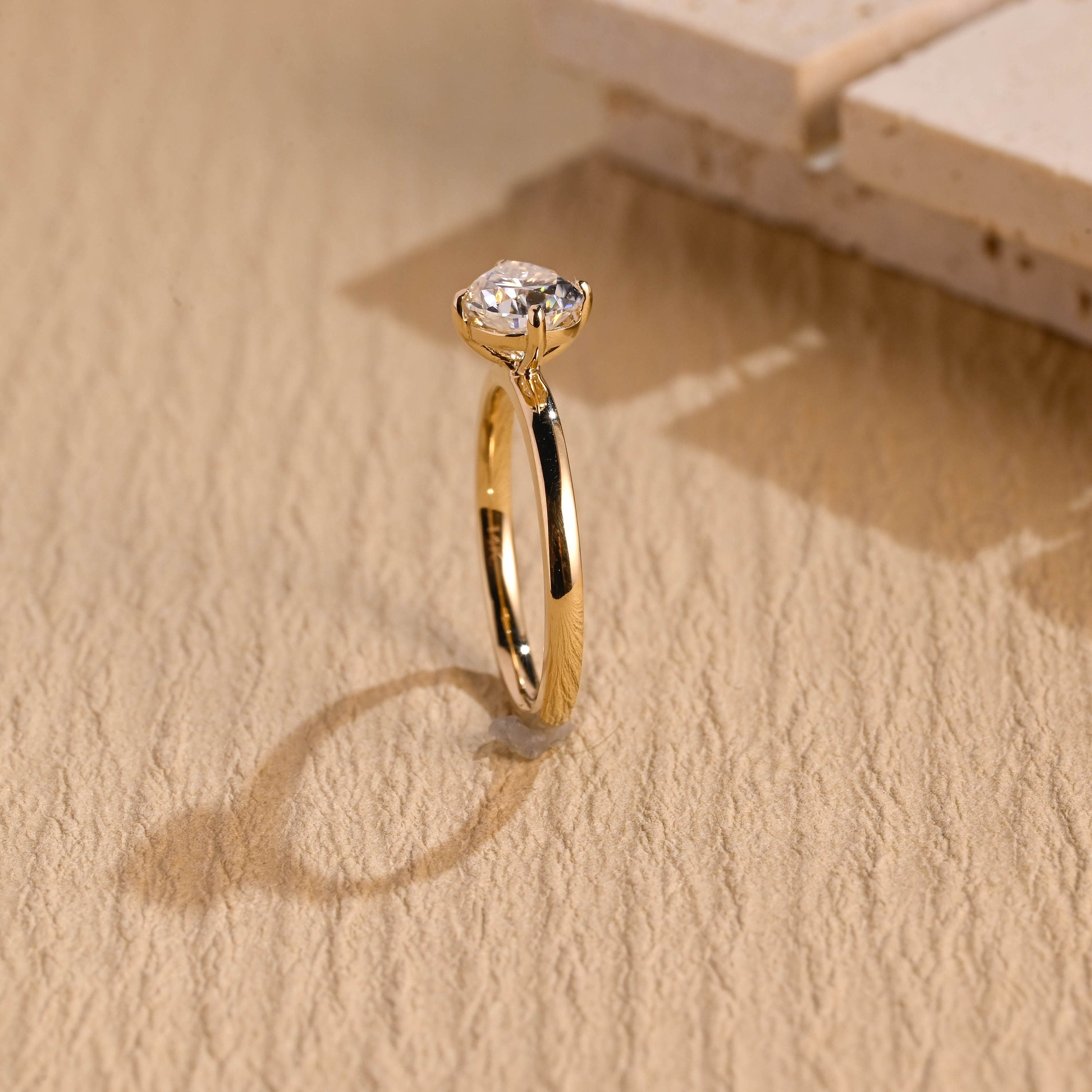 US luxury east west pear solitaire engagement ring