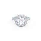 Round Cut Halo Engagement Ring