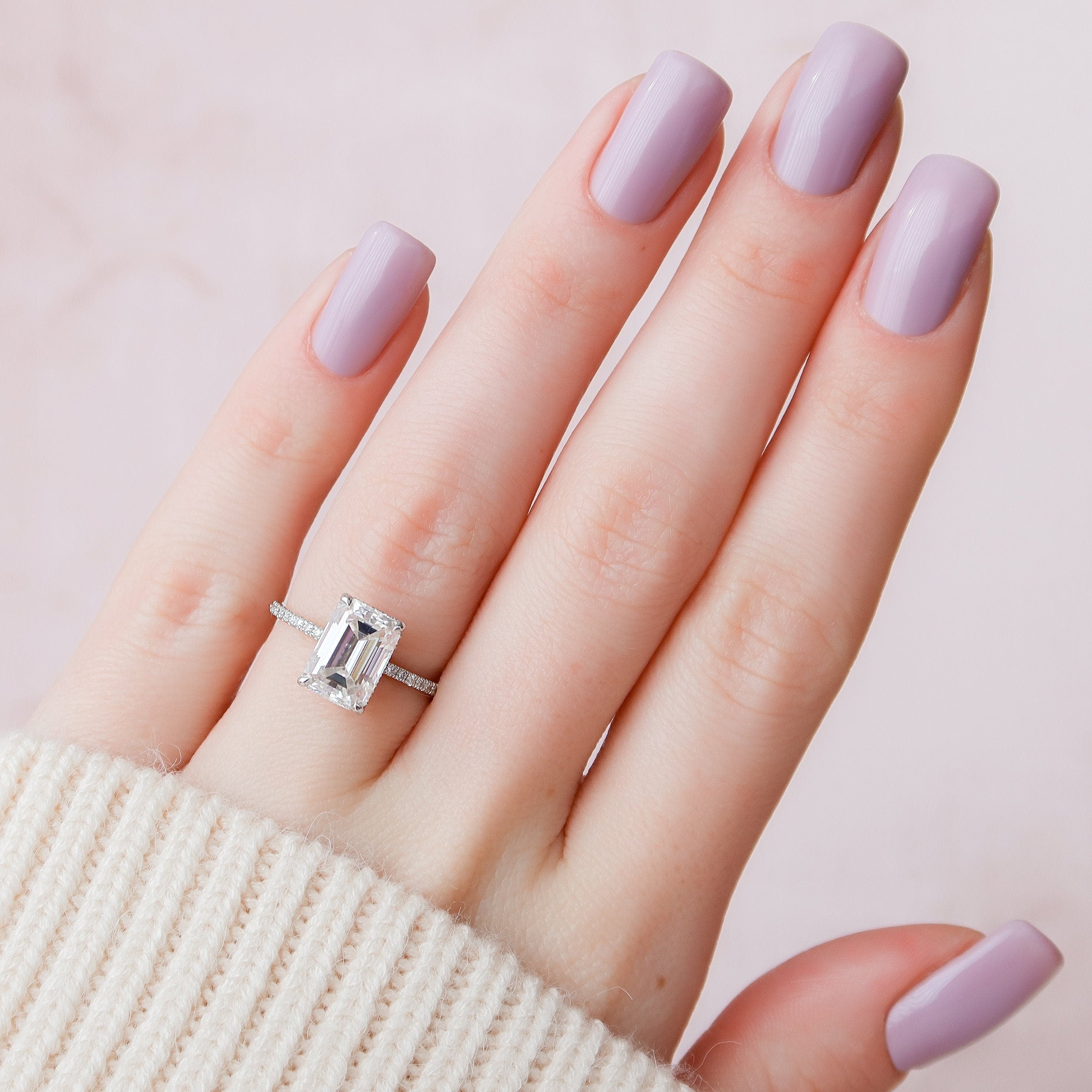 Hidden Halo Moissanite Ring