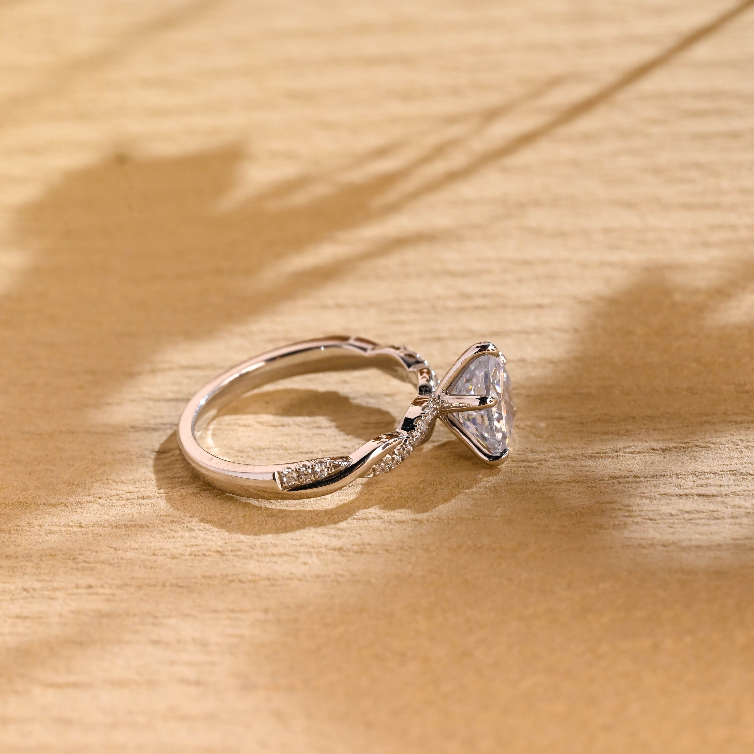 Twisted Band Engagement Ring