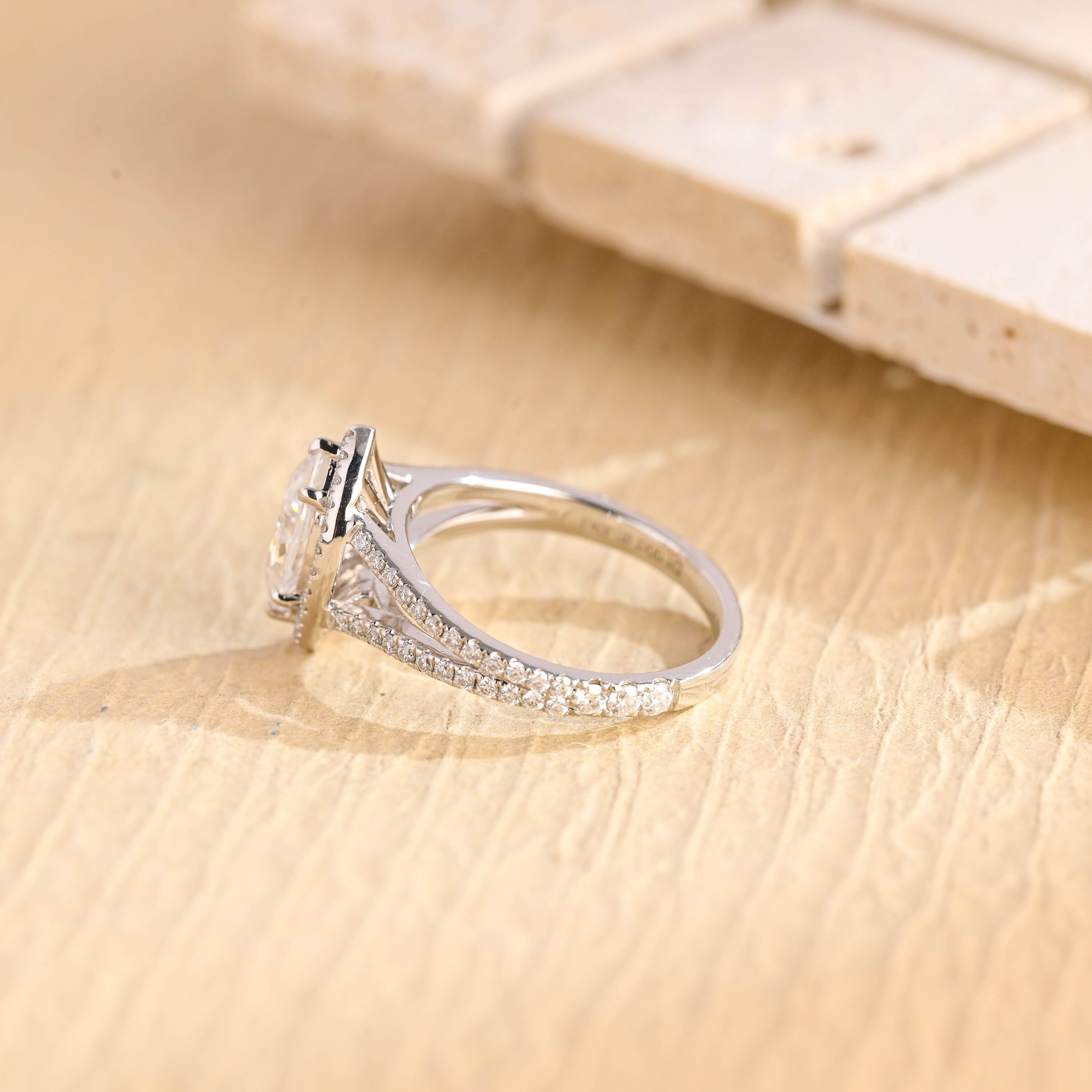 Marquise Halo Engagement Ring